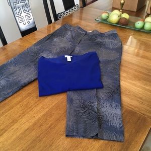 Day or Evening Ensemble — Coordinate Top and Cropped Pants